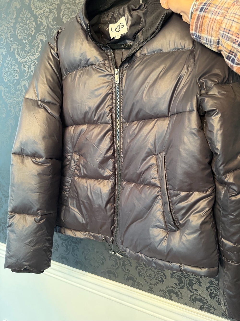 UGG Men's Dark Brown Quilted Puffer Jacket
